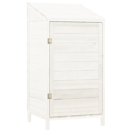 Vidaxl Garden Shed 55x52x112 cm stałą sosną białą