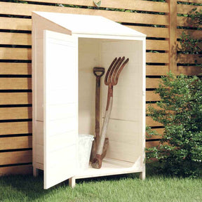 Vidaxl Garden Shed 55x52x112 cm stałą sosną białą