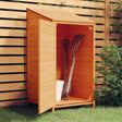 Vidaxl Garden Shed 55x52x112 cm stałą sosnową brąz