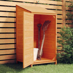 Vidaxl Garden Shed 55x52x112 cm stałą sosnową brąz
