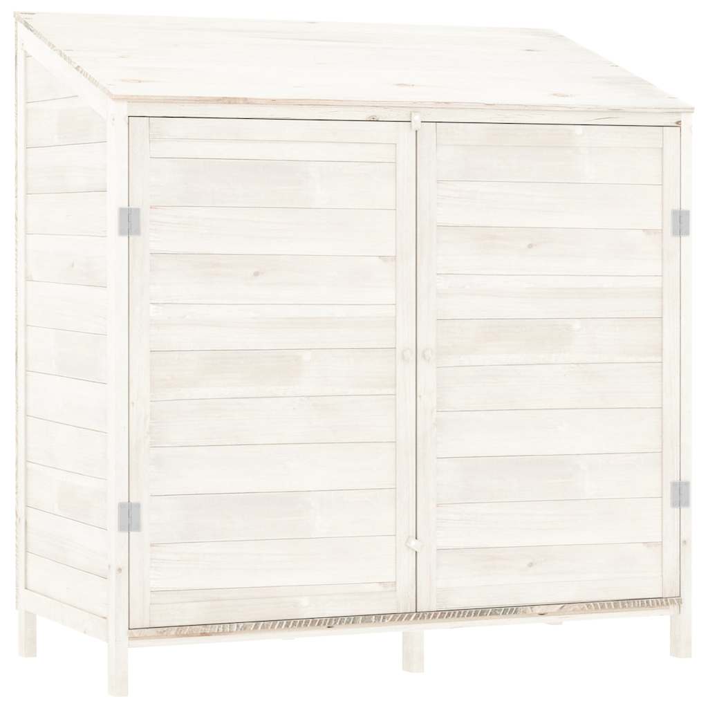 Vidaxl Garden Shed 102x52x112 Cm Solid Pinewit White