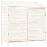 Vidaxl Garden Shed 102x52x112 Cm Solid Pinewit White
