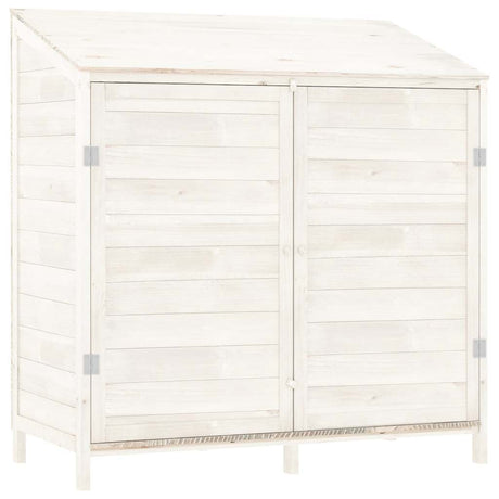 Vidaxl Garden Shed 102x52x112 Cm Solid Pinewit White