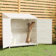 Vidaxl Garden Shed 102x52x112 Cm Solid Pinewit White