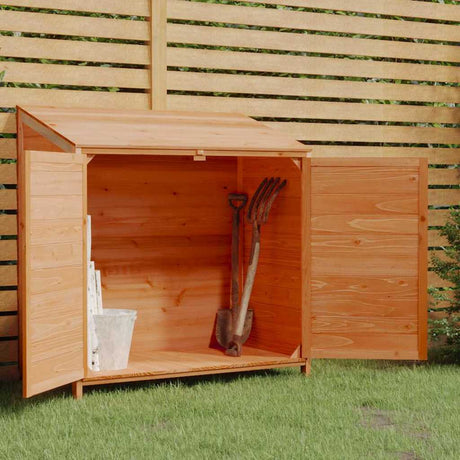 Vidaxl Garden Shed 102x52x112 cm stałą sosnową brąz