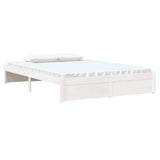 Vidaxl bedframe massief hout wit 140x190 cm