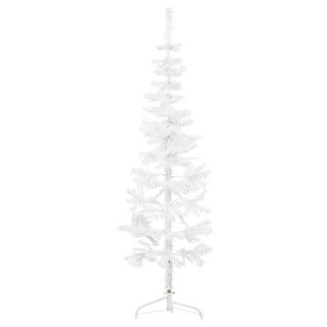 VidaXL sztuczna połówka choinki o standardowej wąskiej długości 120 cm w kolorze białym