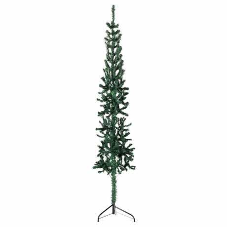 Vidaxl kunstkerstboom połowa ze standardowym wąskim zielonym 120 cm