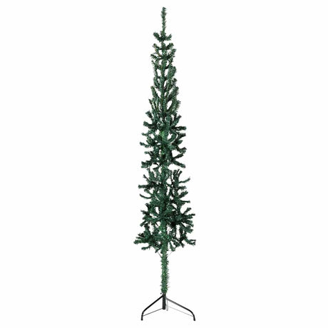 Vidaxl Kunstkerstboom połowa ze standardowym wąskim zielonym 240 cm
