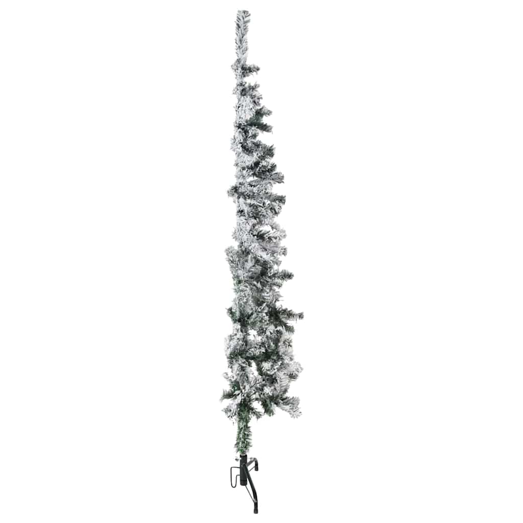 Vidaxl Kunstkerstboom połowa ze śniegiem wąskim 150 cm