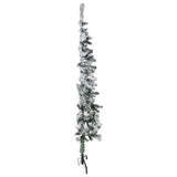 Vidaxl Kunstkerstboom połowa ze śniegiem wąskim 150 cm