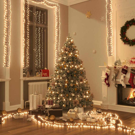 Vidaxl Light Garland Cluster z 2000 diodami LED ciepły biały 17 m PVC