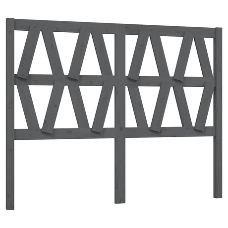 Vidaxl hoofdbord 146x4x100 cm massief grenenhout grijs