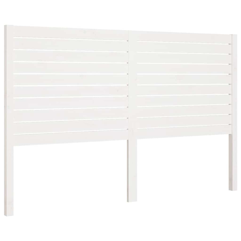 Vidaxl hoofdbord 126x4x100 cm massief grenenhout wit
