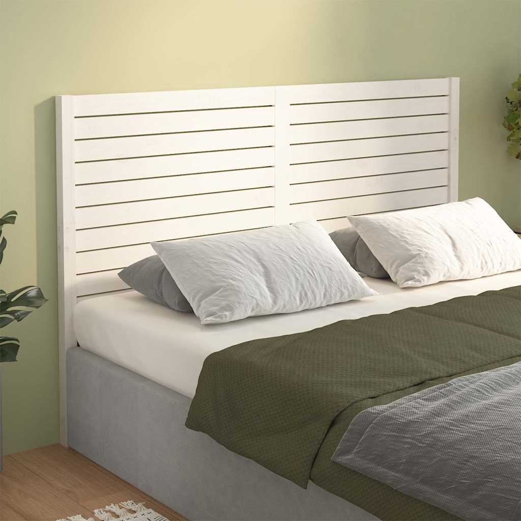 Vidaxl hoofdbord 126x4x100 cm massief grenenhout wit