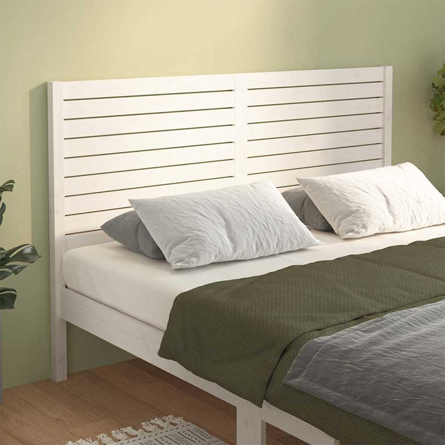 Vidaxl hoofdbord 166x4x100 cm massief grenenhout wit