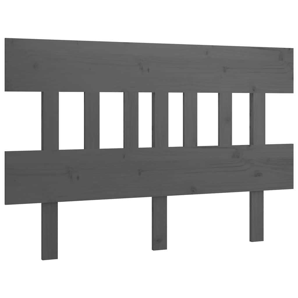 Vidaxl hoofdbord 183,5x3x81 cm massief grenenhout grijs