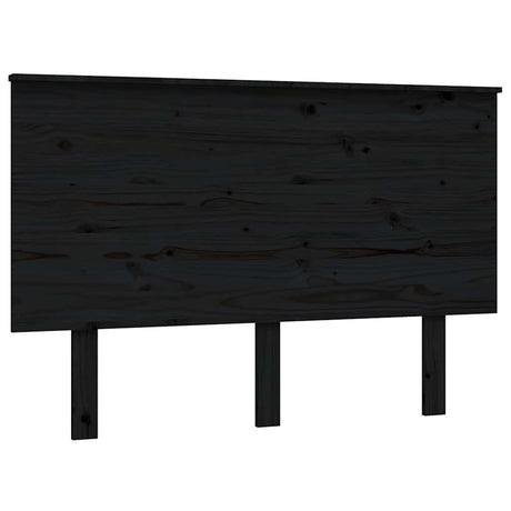 Vidaxl hoofdbord 124x6x82,5 cm massief grenenhout zwart