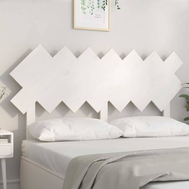 Vidaxl hoofdbord 151,5x3x81 cm massief grenenhout wit