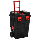 Vidaxl Tool Trolley Polypropen Black and Red