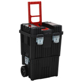 Vidaxl Tool Trolley Polypropen Black and Red