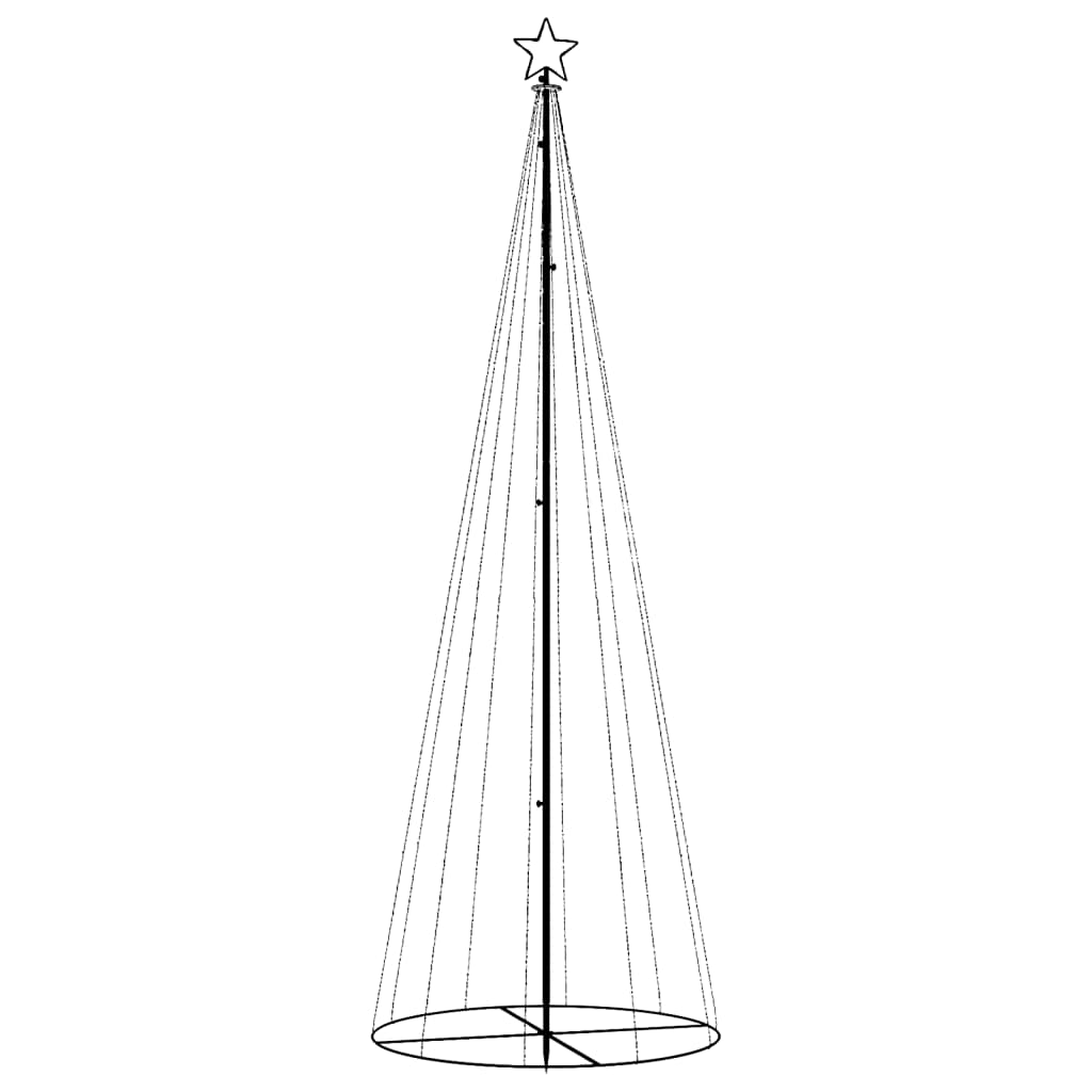 Vidaxl kegelkerstboom 310 diody LED 100x300 cm niebieski
