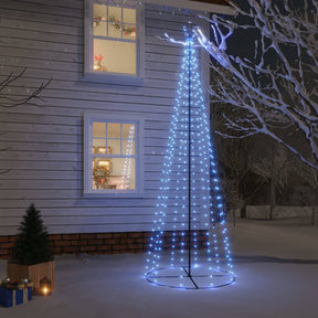 Vidaxl kegelkerstboom 310 diody LED 100x300 cm niebieski