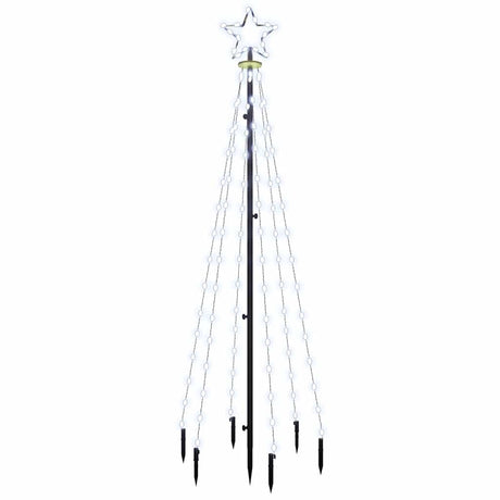 VidaXL Choinka z kolcem w ziemi, 108 diod LED, zimna biel, 180 cm