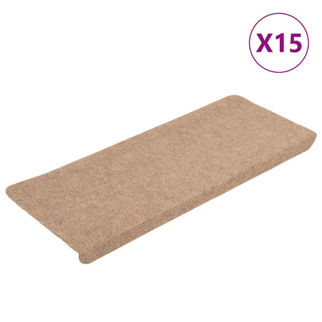 Vidaxl Schody Maty Samozwańczy 15 St 65x24.5x3,5 cm Beige