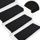 Maty schodów vidaxl samozadowolenie 15 St 65x24.5x3,5 cm czarny