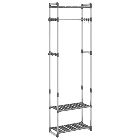 Wieszak na ubrania Vidaxx 3-warstwowy 59x29x192 cm aluminium w kolorze srebrnym