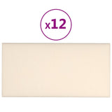 Panele ścienne vidaxl 12 szt. 0,54 m² 30x15 cm aksamitne krem ​​-rozkład