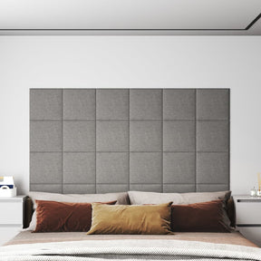 Panele ścienne vidaxl 12 St 1,08 m² 30x30 cm materiał jasnoszary