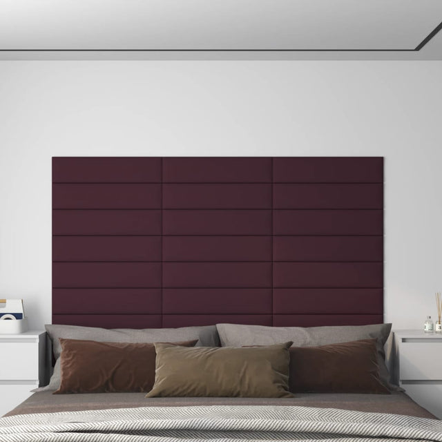 Panele ścienne vidaxl 12 St 1,08 m² 60x15 cm materiał fioletowy