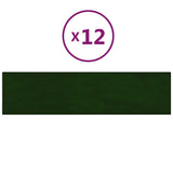 Panele ścienne vidaxl 12 St 1,08 m² 60x15 cm aksamitne ciemnozielone