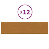 Panele ścienne vidaxl 12 St 1,08 m² 60x15 cm aksamitne brąz