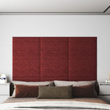 Panele ścienne vidaxl 12 St 2,16 m² 60x30 cm tkaninowe wino czerwone