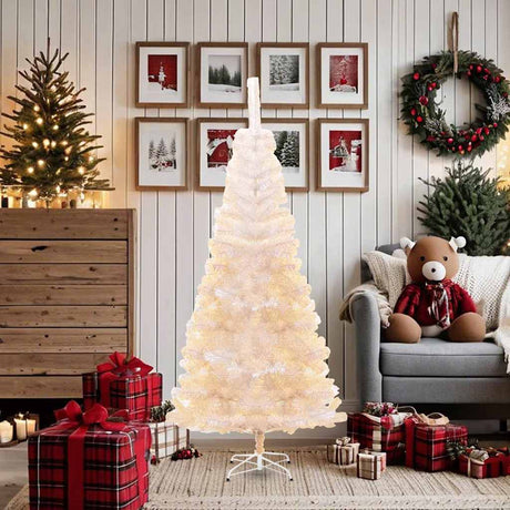 Vidaxl kunstkerstboom z opalizującymi końcami 180 cm PVC White
