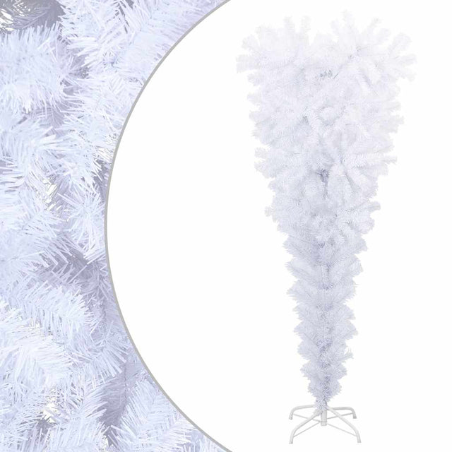 Vidaxl kunstkerstboom ze standardowym odwrotnym białym 120 cm