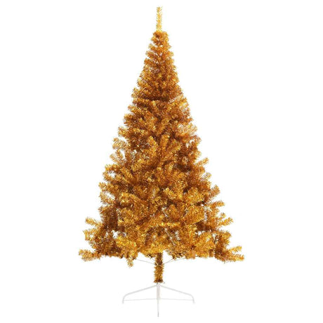 Vidaxl Kunstkerstboom Połowa ze standardowym 210 cm Cap Kolor w kolorze złotym