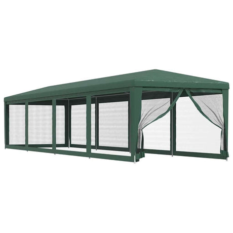 Namiot imprezowy vidaxl z 10 siatkami bocznymi 3x12 m HDPE Green