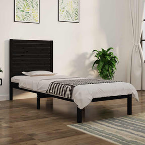 Vidaxl bedframe massief hout zwart 75x190 cm