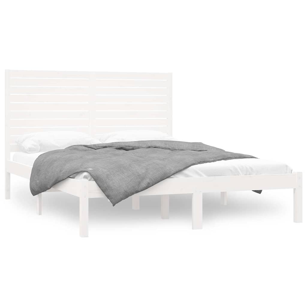 Vidaxl bedframe massief hout wit 160x200 cm