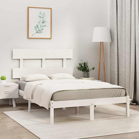 Vidaxl bedframe massief hout wit 160x200 cm