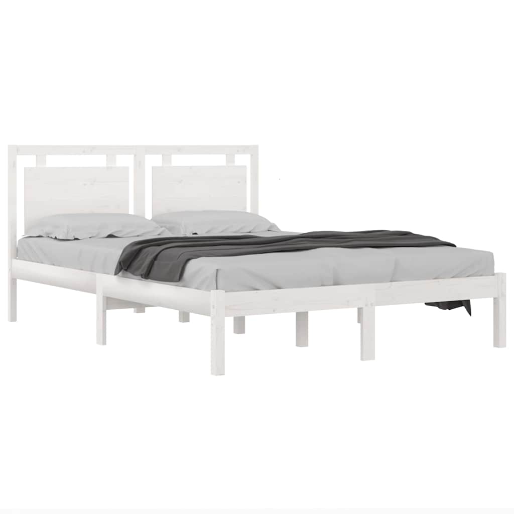 Vidaxl bedframe massief hout wit 140x200 cm