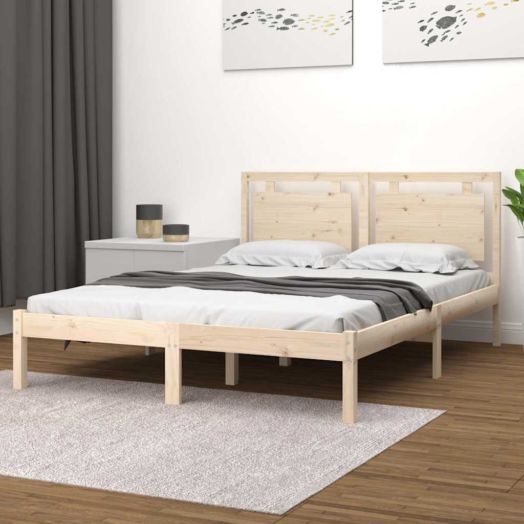 Vidaxl bedframe massief hout 160x200 cm