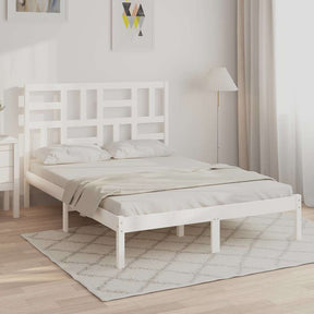 Vidaxl bedframe massief hout wit 150x200 cm