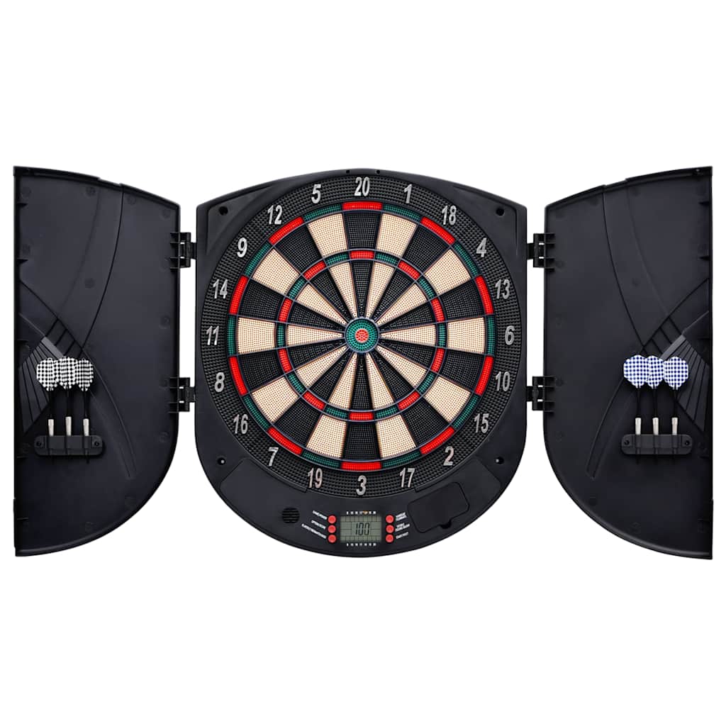 Vidaxl Dartboard Electric z rzutkami polipropen czarny
