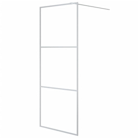 Vidaxl Walk-in Shower Wall 80x195 cm przezroczysty ESG Glass Srebrny kolor