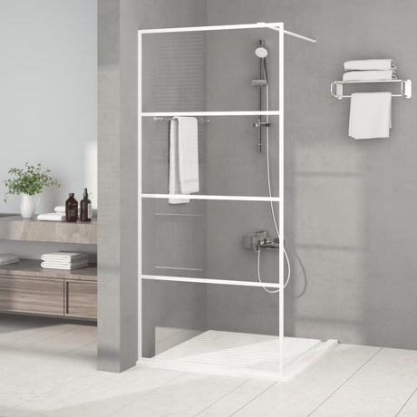 Vidaxl Walk-in Shower Wall 90x195 cm przezroczysty ESG Glass White